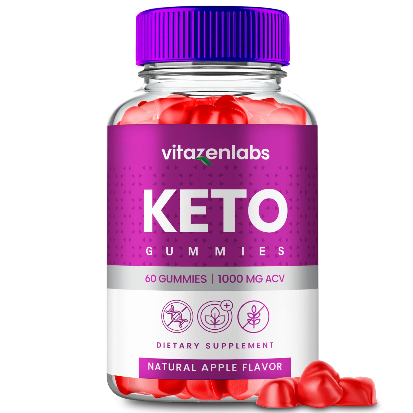 Vitazen Keto ACV Gummies, Official Max Strength Keto ACV Gummies (60 Gummies)