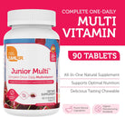 Zahler Kids Multivitamin Chewable Vitamin Tablet - Complete One Daily Vitamins Supplement - Contains 20+ Minerals & Vitamins for Kids & Toddlers - Kosher Multivitamins Cherry Flavor (90)
