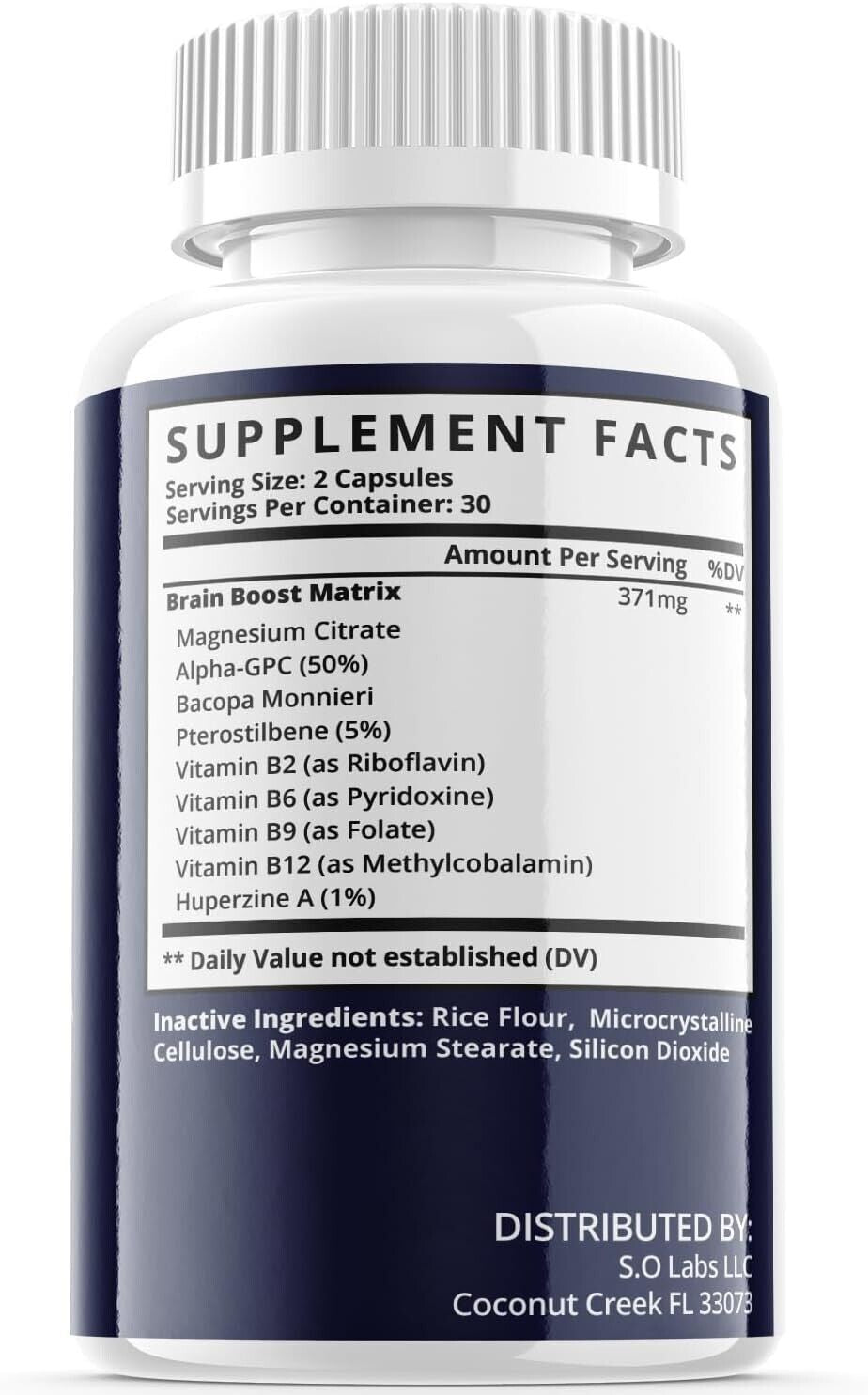 (1 Pack) Mind Vitality Focus Nootropic Supplement - Brain Productivity Support