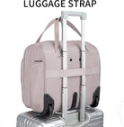 VANKEAN Laptop Bag Women with Wheels, 15.6 Inch Rolling Briefcase for Women, Water Repellent Overnight Rolling Computer Bag with RFID Pockets for Travel Business Work School, Light Dusty Pink