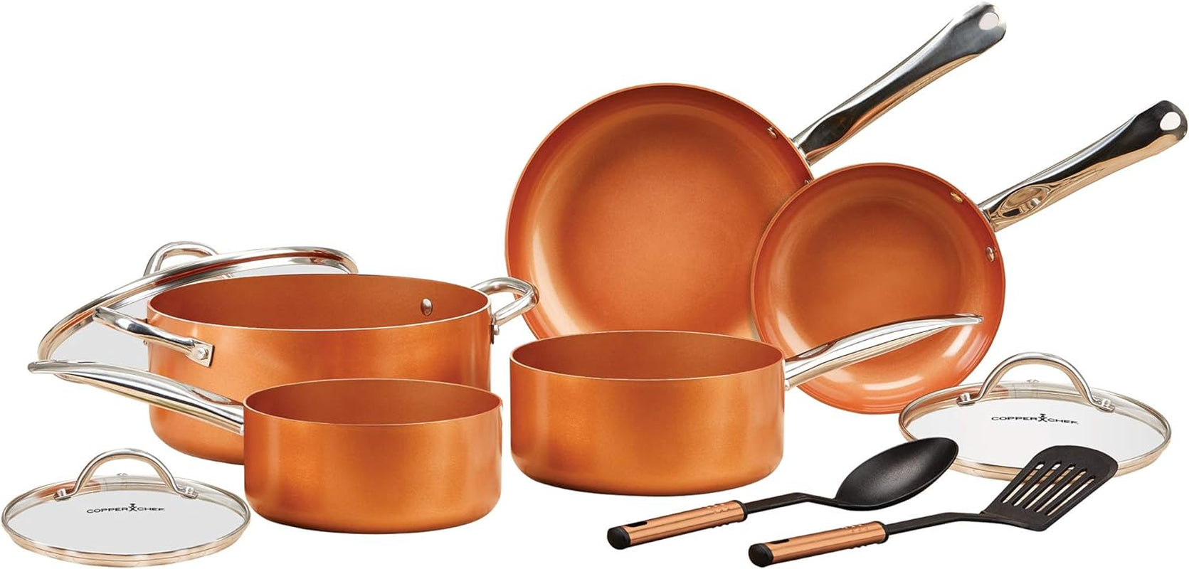 Copper Chef 10 Piece Nonstick Pan Set, with Ceramitech