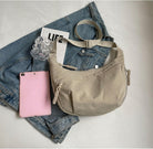 Nylon Corduroy Crossbody Bag Braided Zip Multi-Pocket Crescent Women Men Shoulder Bag Sling Hobo Dumpling Bag