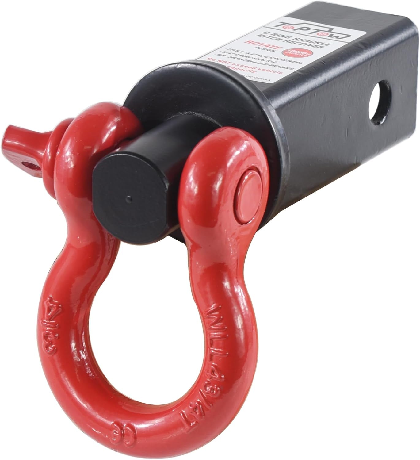 TOPTOW Trailer Recovery Shackle Tow Hitch (Capacity 4,536 Kg) Fits for 50.8 Mm R