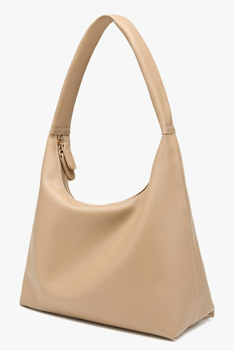Slouchy PU Leather Hobo Bags Women Trendy Underarm Shoulder Bag Crescent Crossbody Purses College Travel Tote Handbag 2025