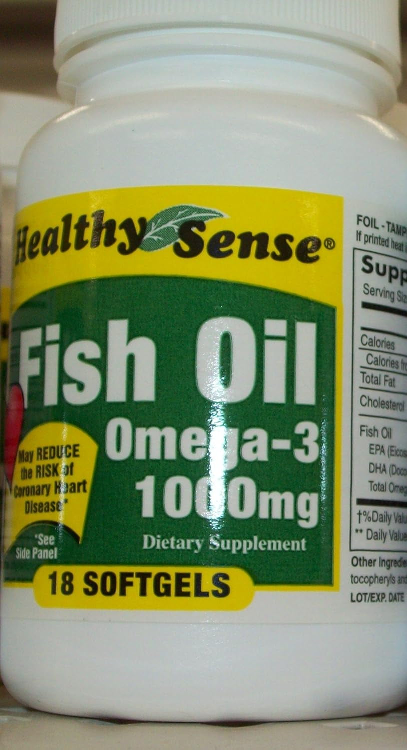 Ddi Fish Oil Omega 3 1000 Mg 18 Softgels, 1.6 Ounce