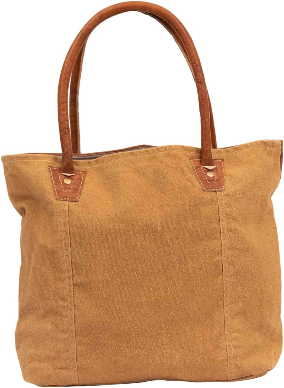 Upcycled Large Canvas Shoulder Bag or Canvas Tote Boho Handbag for Women