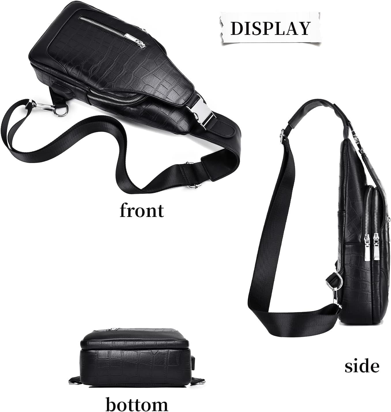 Fsd.Wg】Sling Backpack for Men Chest Bag Crossbody Shoulder Bags Travel Bag Purse for Men with Water Resistant
