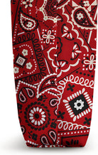 Aesthetic Art Design Red Western Ornate Bandana Pattern Tote Bag
