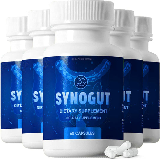 Synogut Pills Dietary Supplement for Gut Health 300 Capsules (5 Pack)