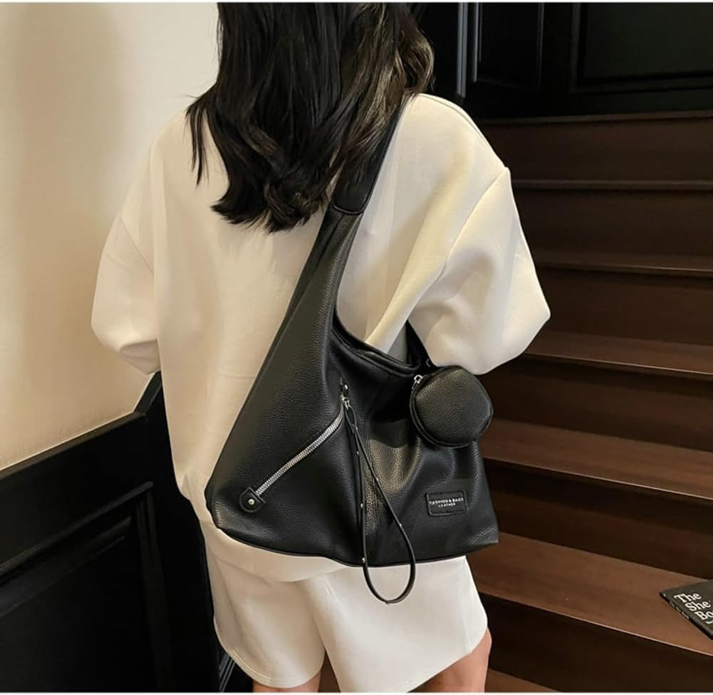 2 Pcs Slouchy Crescent Hobo Bags Women Trendy Crossbody Purse Satchels Shoulder Bag Cute Top-Handle Tote Handbag 2025