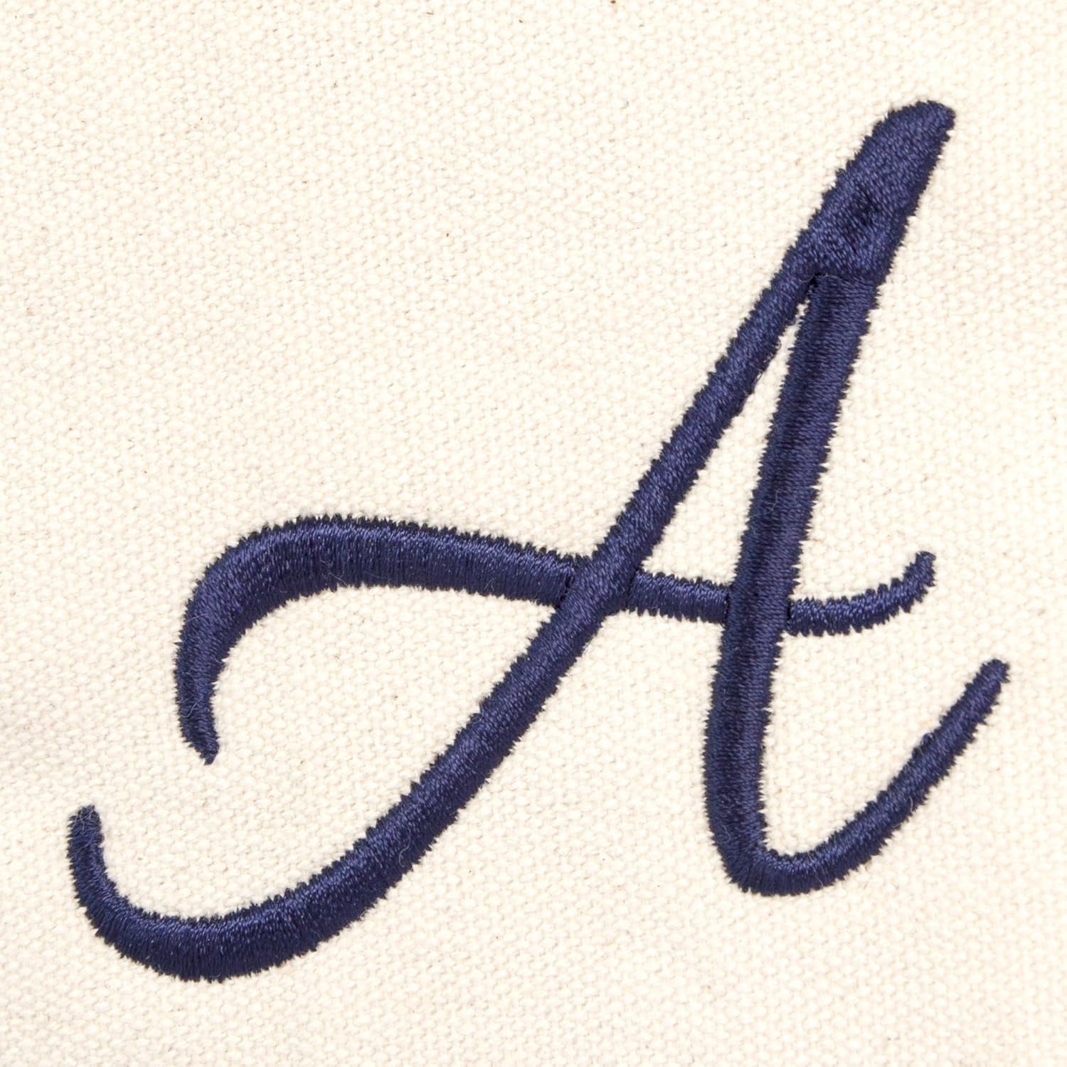 DALIX Personalized Tote Bag for Women Monogram Initial Open Top Navy Blue A-Z