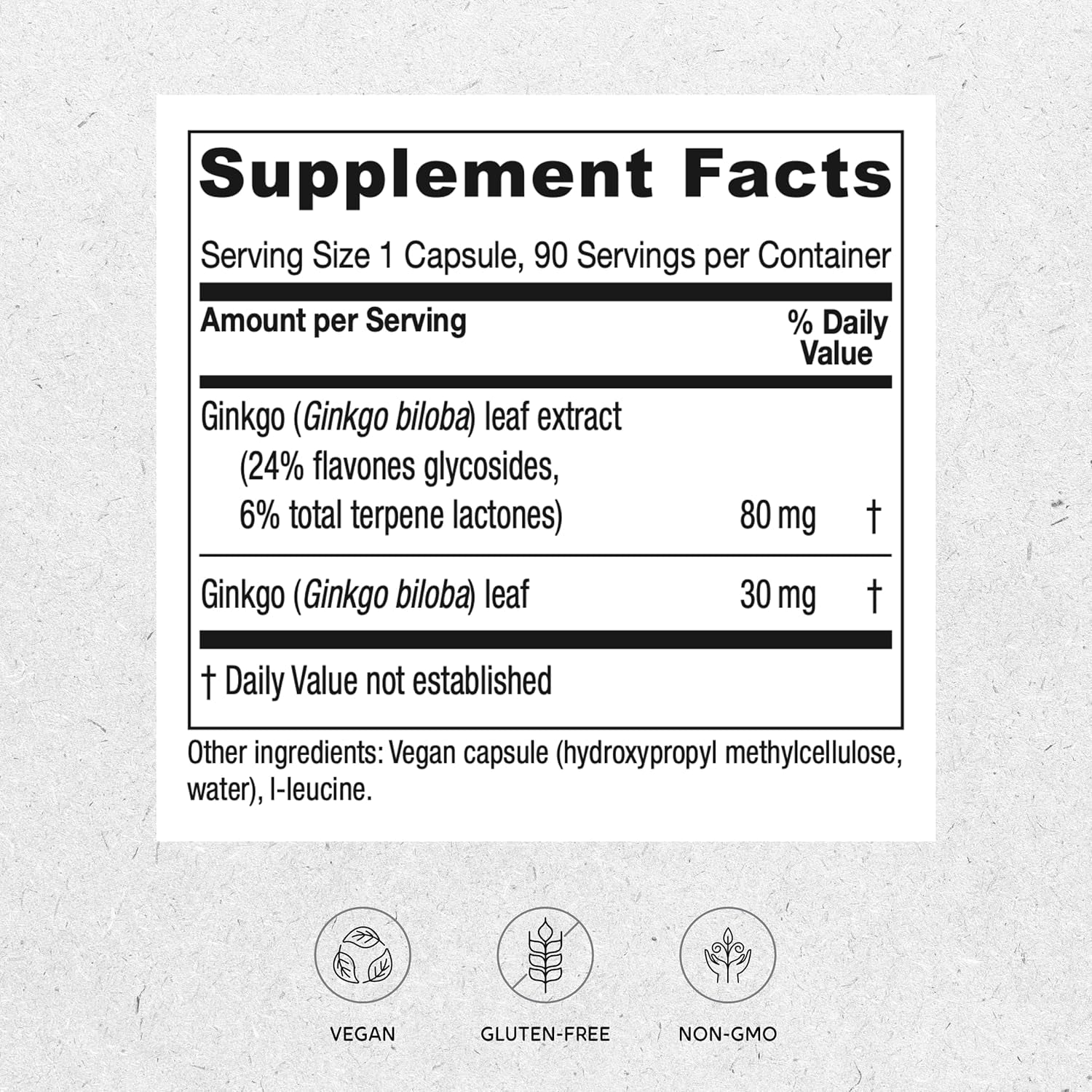 Vitanica Ginkgo - Brain Health Supplement - Supports Blood Flow & Circulation in Women & Men - Herbal Supplement That Uses Ginkgo Extract & Leaf - Lady - 90 Capsules