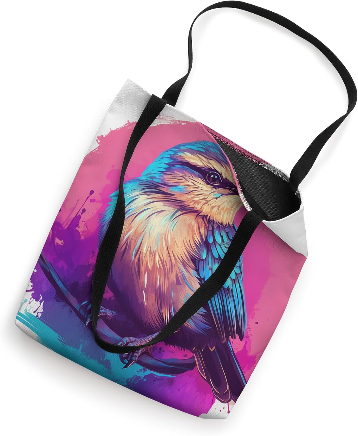 Vaporwave Aesthetic Carolina Wren Tote Bag